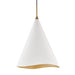 Hudson Valley - One Light Pendant - Martini - Gold Leaf/Soft Off White Combo- Union Lighting Luminaires Decor