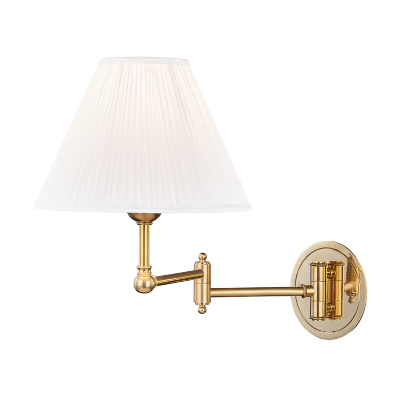 Hudson Valley - One Light Wall Sconce - Signature No.1 - Aged Brass- Union Lighting Luminaires Decor