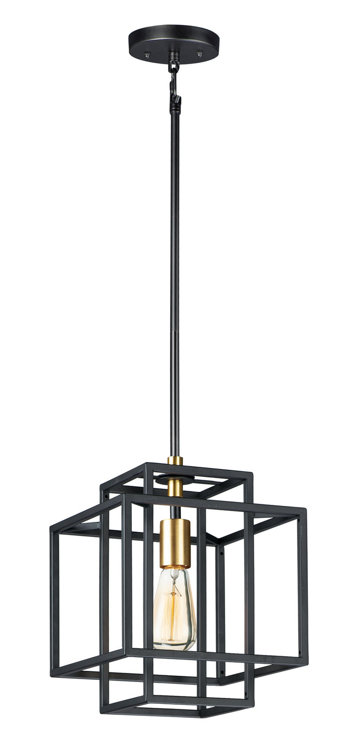 Maxim - One Light Pendant - Liner - Black / Satin Brass- Union Lighting Luminaires Decor