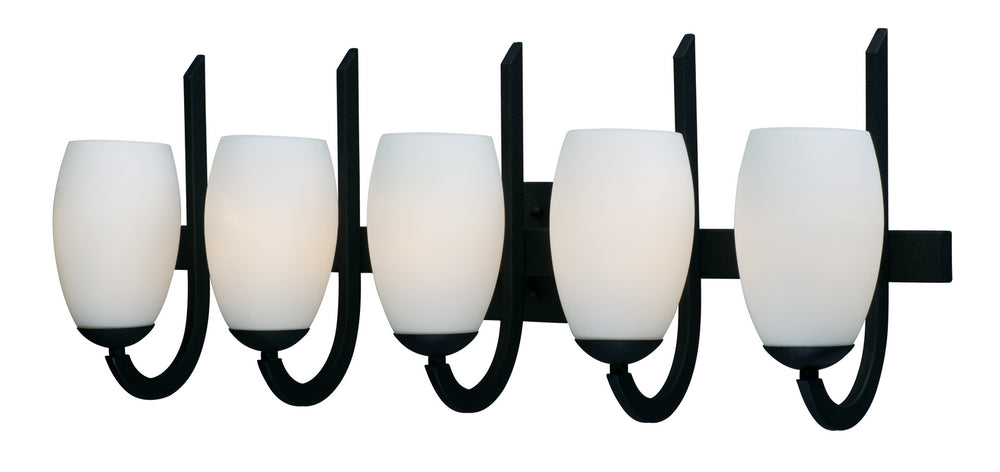 Maxim - Five Light Bath Vanity - Taylor - Textured Black- Union Lighting Luminaires Decor