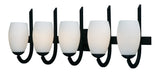 Maxim - Five Light Bath Vanity - Taylor - Textured Black- Union Lighting Luminaires Decor