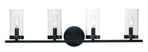 Maxim - Four Light Bath Vanity - Sentinel - Black- Union Lighting Luminaires Decor