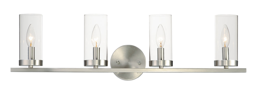 Maxim - Four Light Bath Vanity - Sentinel - Satin Nickel- Union Lighting Luminaires Decor