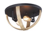 Maxim - Two Light Flush Mount - Compass - Barn Wood / Black- Union Lighting Luminaires Decor