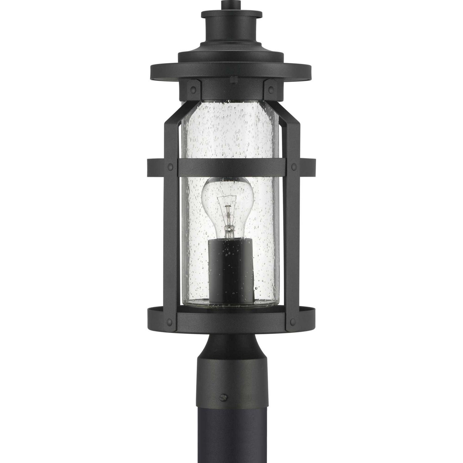 Progress Canada - One Light Post Lantern - Haslett - Black- Union Lighting Luminaires Decor