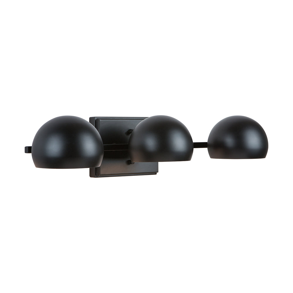 Capital Lighting - Three Light Vanity - Hadley - Matte Black- Union Lighting Luminaires Decor