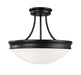 Capital Lighting - Three Light Semi Flush Mount - Hansen - Matte Black- Union Lighting Luminaires Decor