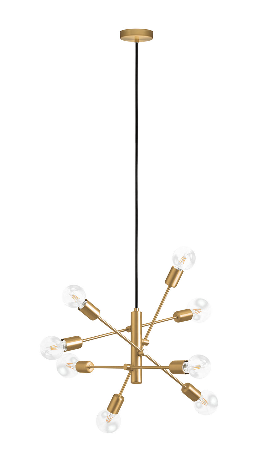 Eglo Canada - Eight Light Suspension - Gradoli - Brushed Gold- Union Lighting Luminaires Decor