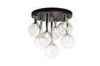 Matteo Canada - Seven Light Flush Mount - Stellar - Black- Union Lighting Luminaires Decor