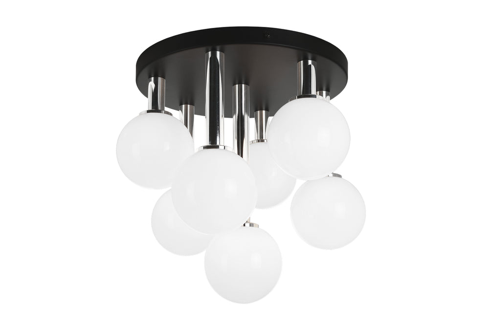 Matteo Canada - Seven Light Flush Mount - Stellar - Black- Union Lighting Luminaires Decor