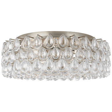 Visual Comfort Signature Canada - Six Light Flush Mount - Liscia - Burnished Silver Leaf- Union Lighting Luminaires Decor
