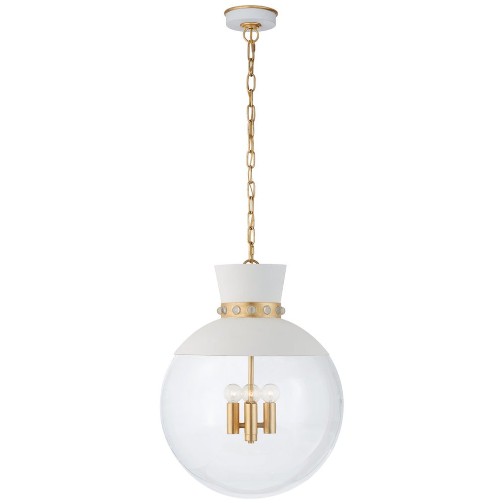 Visual Comfort Signature Canada - Four Light Pendant - Lucia - White and Gild- Union Lighting Luminaires Decor