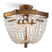 Regina Andrew - Four Light Flush Mount - Frosted - Antique Gold- Union Lighting Luminaires Decor