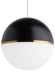 Visual Comfort Modern - One Light Pendant - Akova - Matte Black- Union Lighting Luminaires Decor