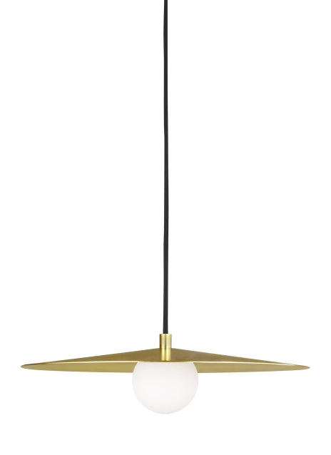 Visual Comfort Modern - One Light Pendant - Pirlo - Aged Brass- Union Lighting Luminaires Decor