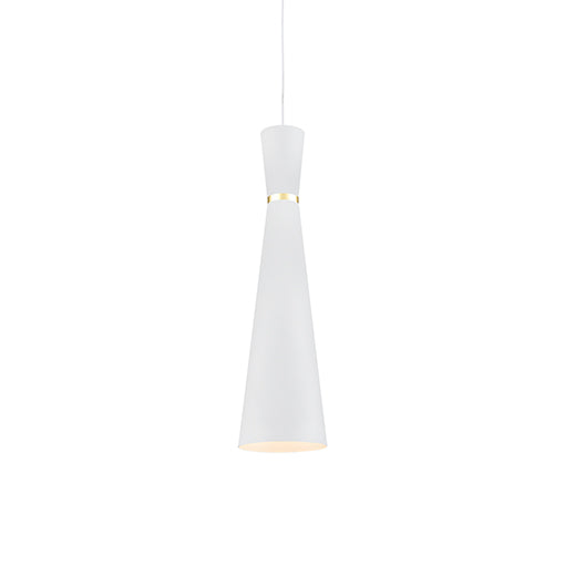 Kuzco Canada - One Light Pendant - Vanderbilt - White With Gold Detail- Union Lighting Luminaires Decor