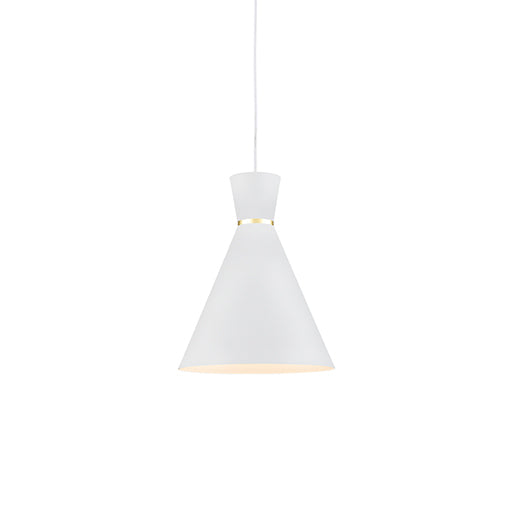 Kuzco Canada - One Light Pendant - Vanderbilt - White With Gold Detail- Union Lighting Luminaires Decor