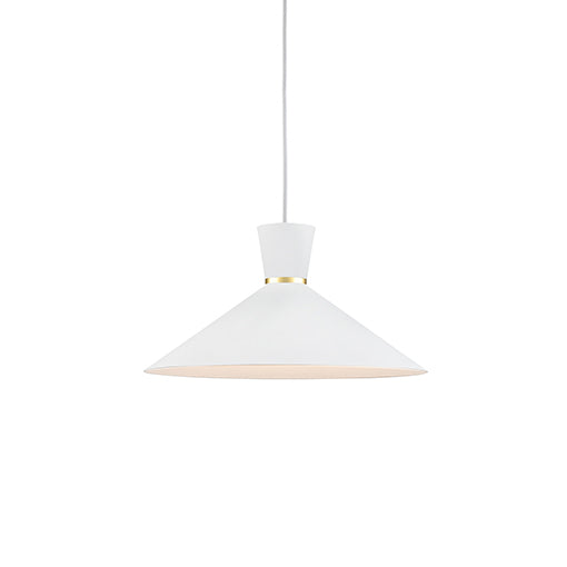 Kuzco Canada - One Light Pendant - Vanderbilt - White With Gold Detail- Union Lighting Luminaires Decor