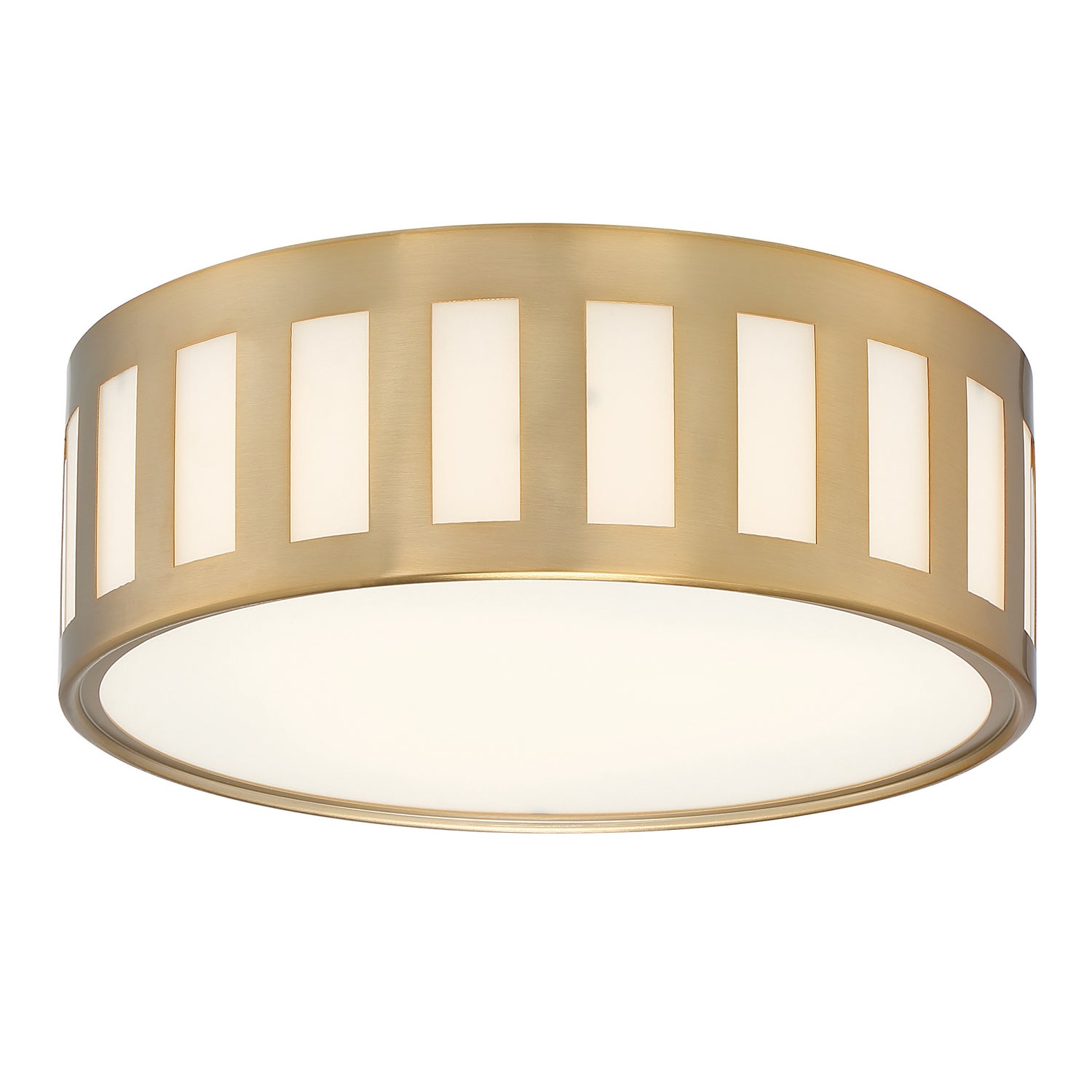 Crystorama - Three Light Flush Mount - Kendal - Vibrant Gold- Union Lighting Luminaires Decor