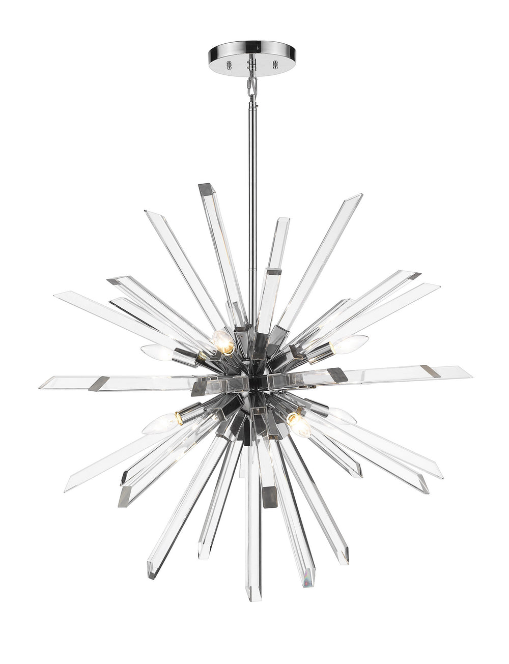 Z-Lite Canada - Eight Light Chandelier - Burst - Chrome- Union Lighting Luminaires Decor