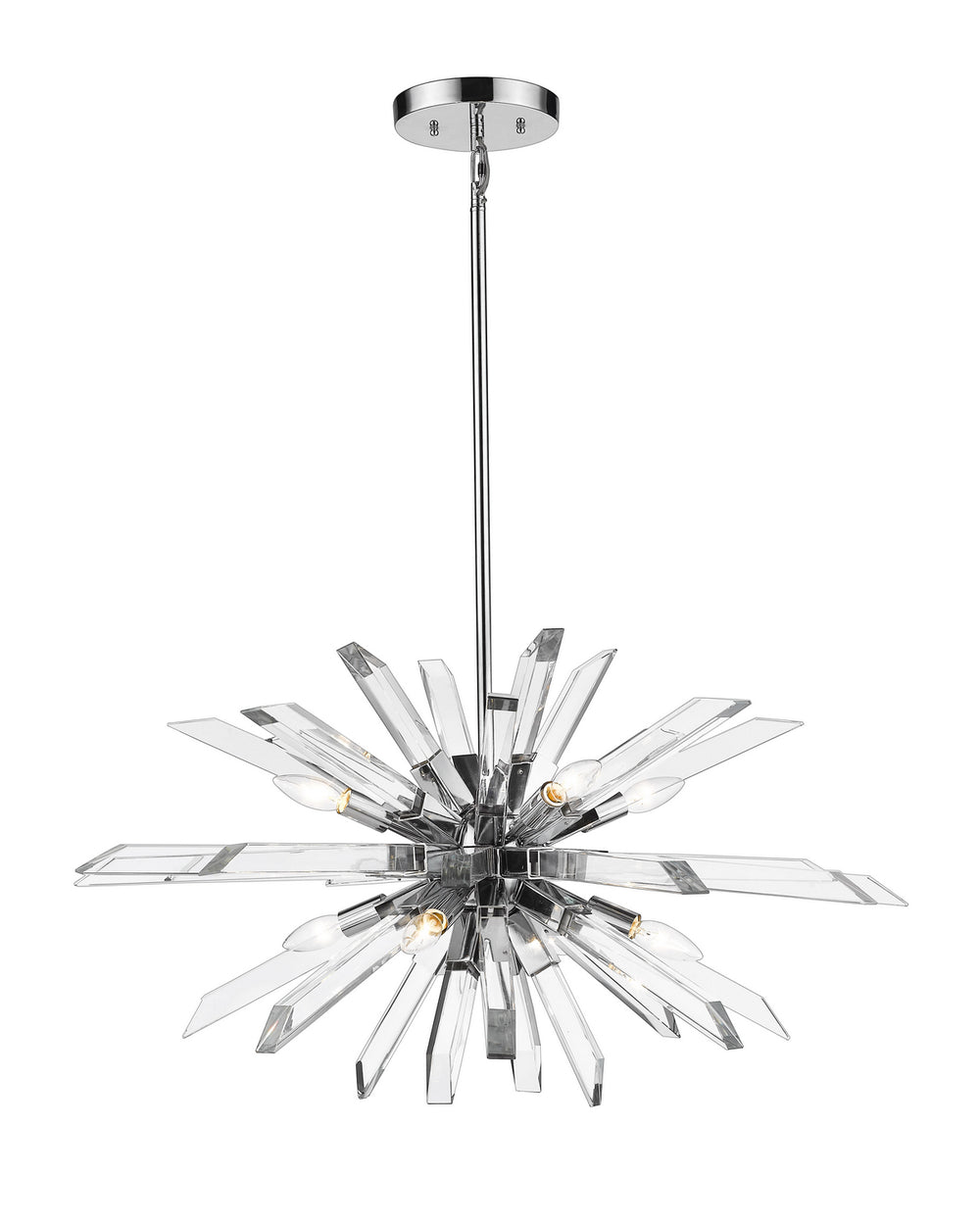 Z-Lite Canada - Eight Light Island Pendant - Burst - Chrome- Union Lighting Luminaires Decor