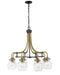 Z-Lite Canada - Eight Light Chandelier - Kraken - Matte Black / Olde Brass- Union Lighting Luminaires Decor