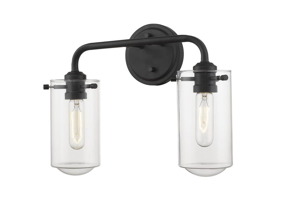 Z-Lite Canada - Two Light Vanity - Delaney - Matte Black- Union Lighting Luminaires Decor