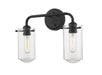 Z-Lite Canada - Two Light Vanity - Delaney - Matte Black- Union Lighting Luminaires Decor