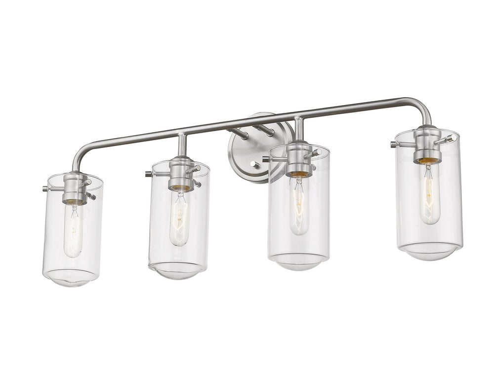 Z-Lite Canada - Four Light Vanity - Delaney - Brushed Nickel- Union Lighting Luminaires Decor