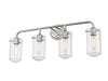 Z-Lite Canada - Four Light Vanity - Delaney - Brushed Nickel- Union Lighting Luminaires Decor