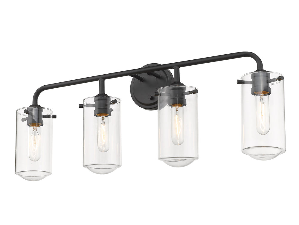 Z-Lite Canada - Four Light Vanity - Delaney - Matte Black- Union Lighting Luminaires Decor
