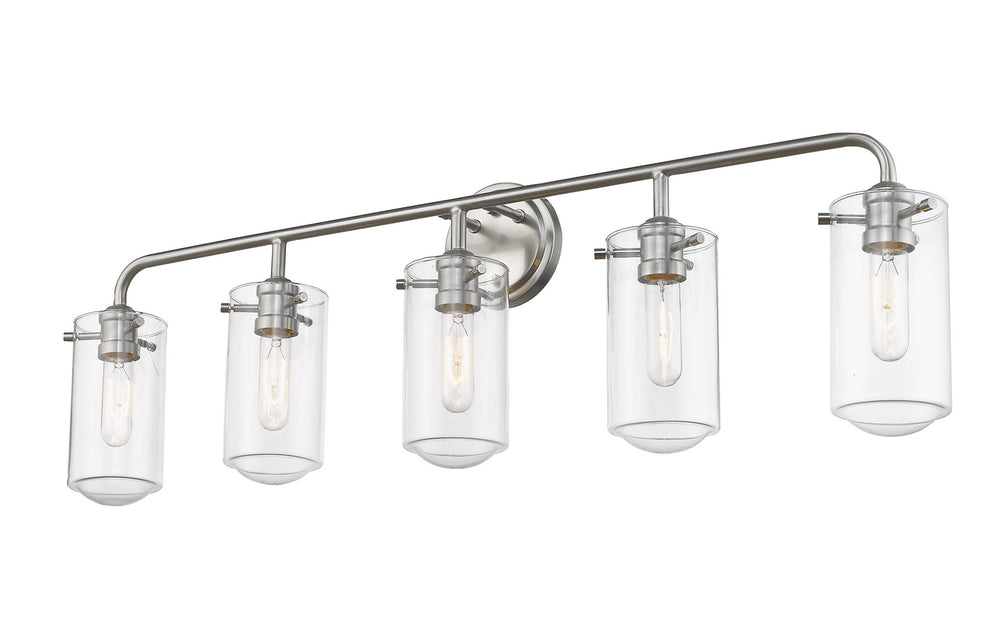 Z-Lite Canada - Five Light Vanity - Delaney - Brushed Nickel- Union Lighting Luminaires Decor