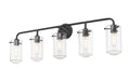 Z-Lite Canada - Five Light Vanity - Delaney - Matte Black- Union Lighting Luminaires Decor