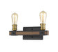 Z-Lite Canada - Two Light Vanity - Kirkland - Rustic Mahogany- Union Lighting Luminaires Decor