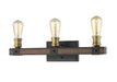 Z-Lite Canada - Three Light Vanity - Kirkland - Rustic Mahogany- Union Lighting Luminaires Decor