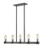 Z-Lite Canada - Five Light Island Pendant - Kirkland - Ashen Barnboard- Union Lighting Luminaires Decor