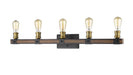 Z-Lite Canada - Five Light Vanity - Kirkland - Rustic Mahogany- Union Lighting Luminaires Decor