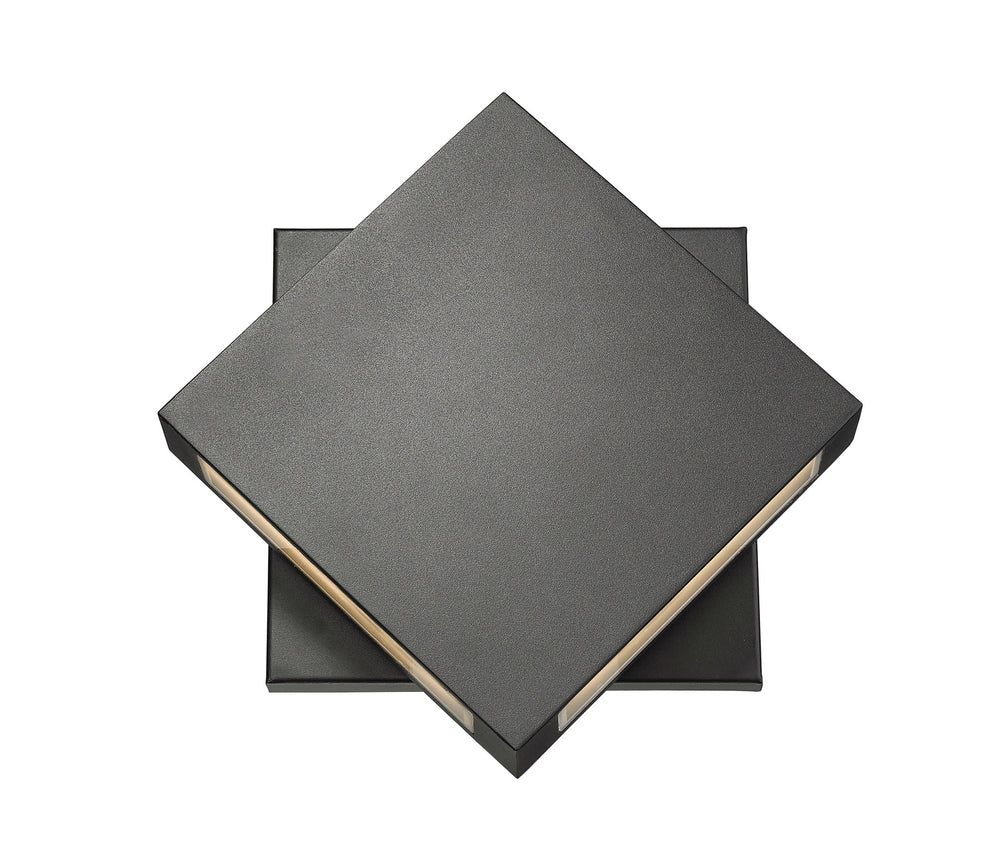 Z-Lite Canada - LED Outdoor Wall Sconce - Quadrate - Black- Union Lighting Luminaires Decor