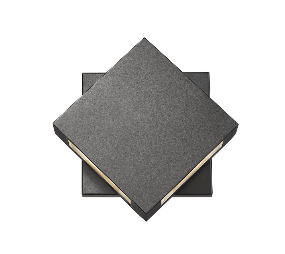 Z-Lite Canada - LED Outdoor Wall Sconce - Quadrate - Black- Union Lighting Luminaires Decor