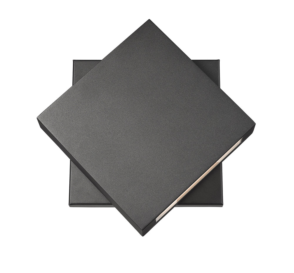 Z-Lite Canada - LED Outdoor Wall Sconce - Quadrate - Black- Union Lighting Luminaires Decor