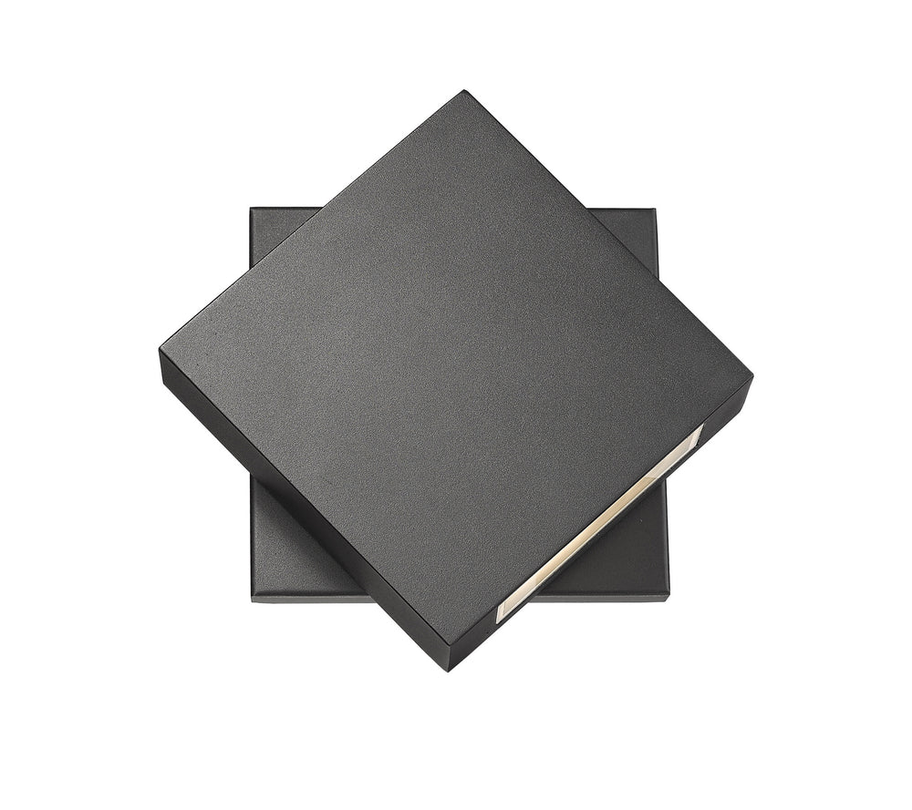 Z-Lite Canada - LED Outdoor Wall Sconce - Quadrate - Black- Union Lighting Luminaires Decor