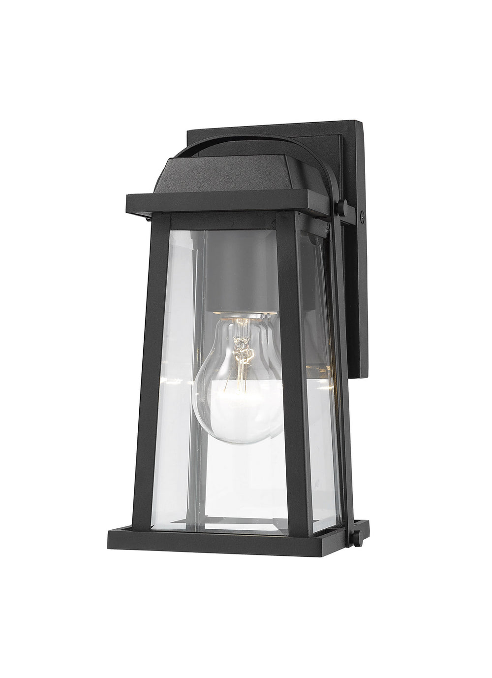 Z-Lite Canada - One Light Outdoor Wall Sconce - Millworks - Black- Union Lighting Luminaires Decor