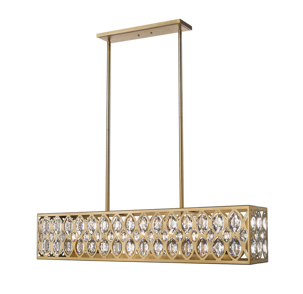 Z-Lite Canada - Seven Light Chandelier - Dealey - Heirloom Brass- Union Lighting Luminaires Decor