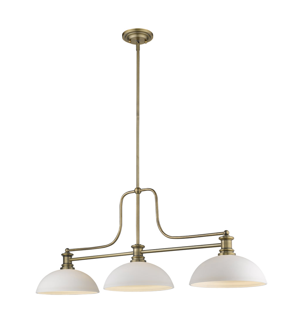 Z-Lite Canada - Three Light Chandelier - Melange - Heritage Brass- Union Lighting Luminaires Decor