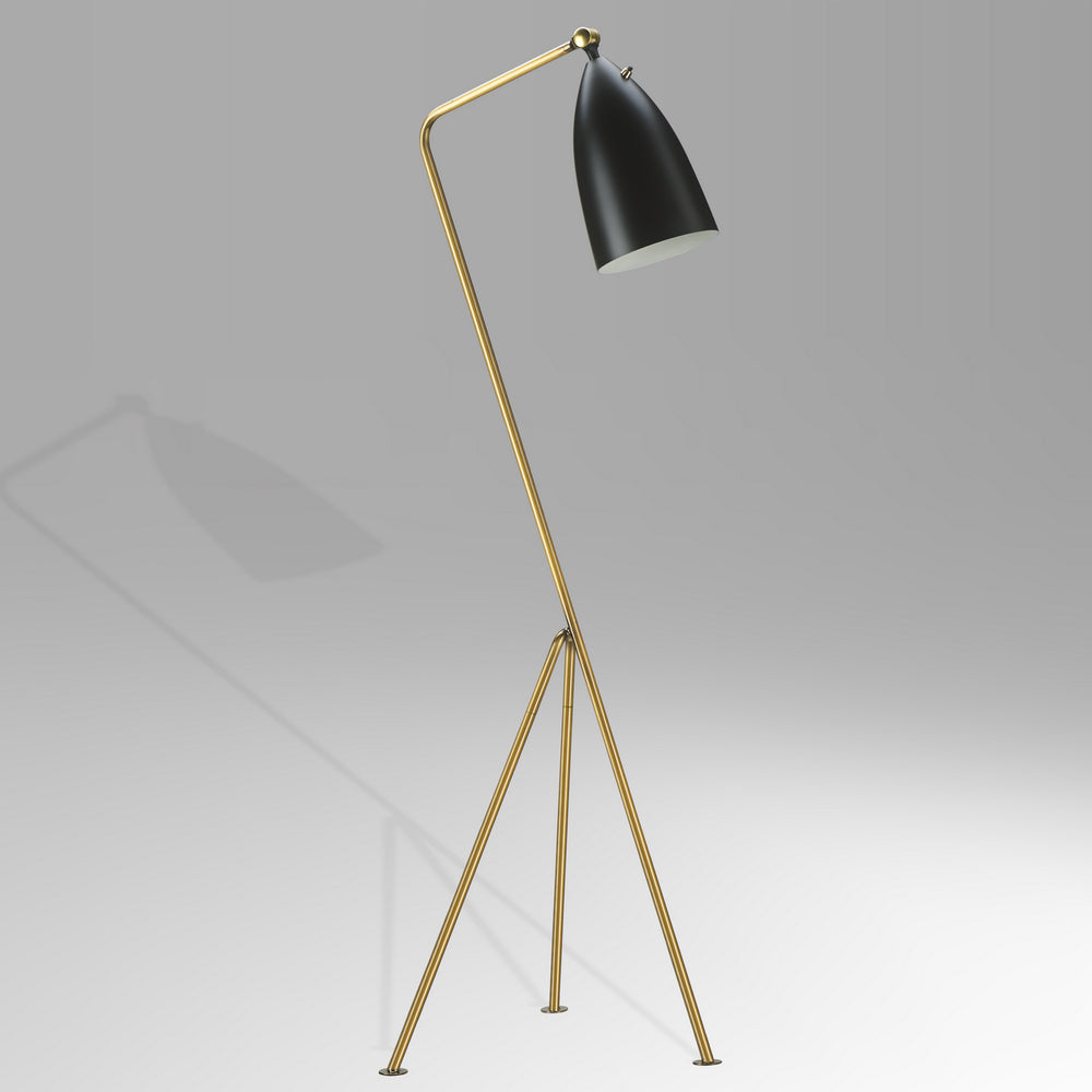 Bethel International Canada - One Light Floor Lamp - Brass & Black- Union Lighting Luminaires Decor