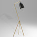 Bethel International Canada - One Light Floor Lamp - Brass & Black- Union Lighting Luminaires Decor