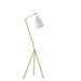 Bethel International Canada - One Light Floor Lamp - Brass & White- Union Lighting Luminaires Decor