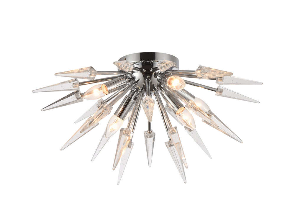 Bethel International Canada - Six Light Flush Mount - Chrome- Union Lighting Luminaires Decor