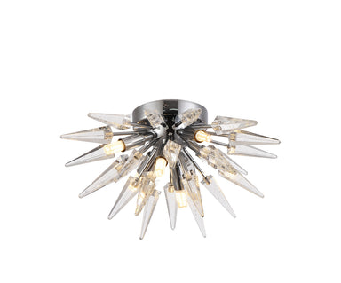 Bethel International Canada - Five Light Flush Mount - Chrome- Union Lighting Luminaires Decor