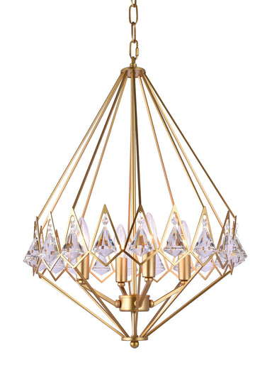 Bethel International Canada - Four Light Chandelier - Gold- Union Lighting Luminaires Decor